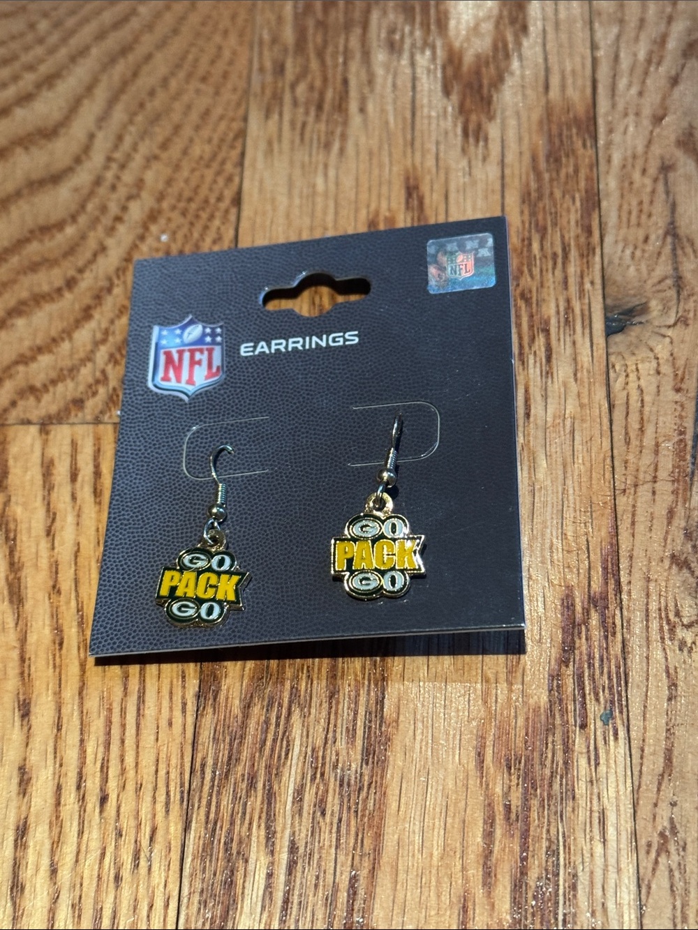 NFL Green Bay Packers “Go Pack Go” dangle earrings